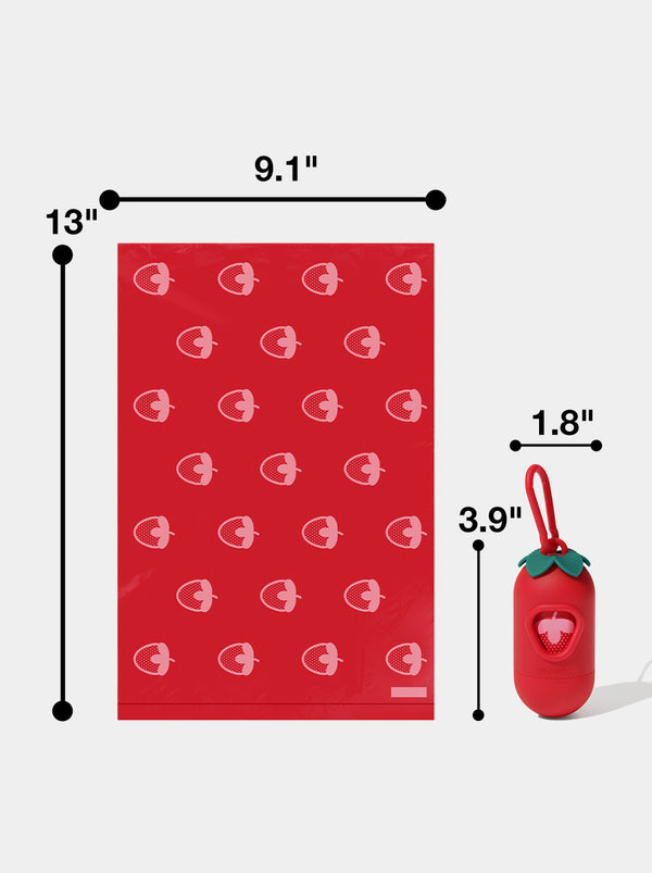 Strawberry Poop Bags