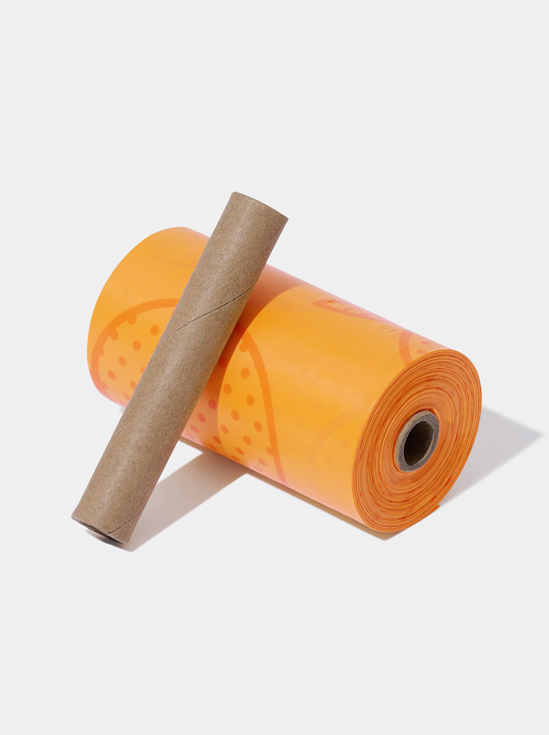 Tangerine Pet Poop Bags & Dispenser Set (1 Dispenser +7 Rolls)