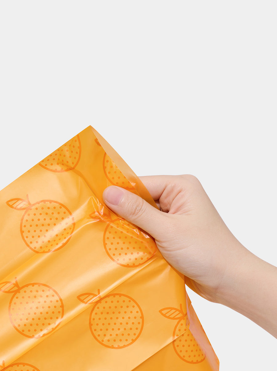 Tangerine Poop Bags & Dispenser Set
