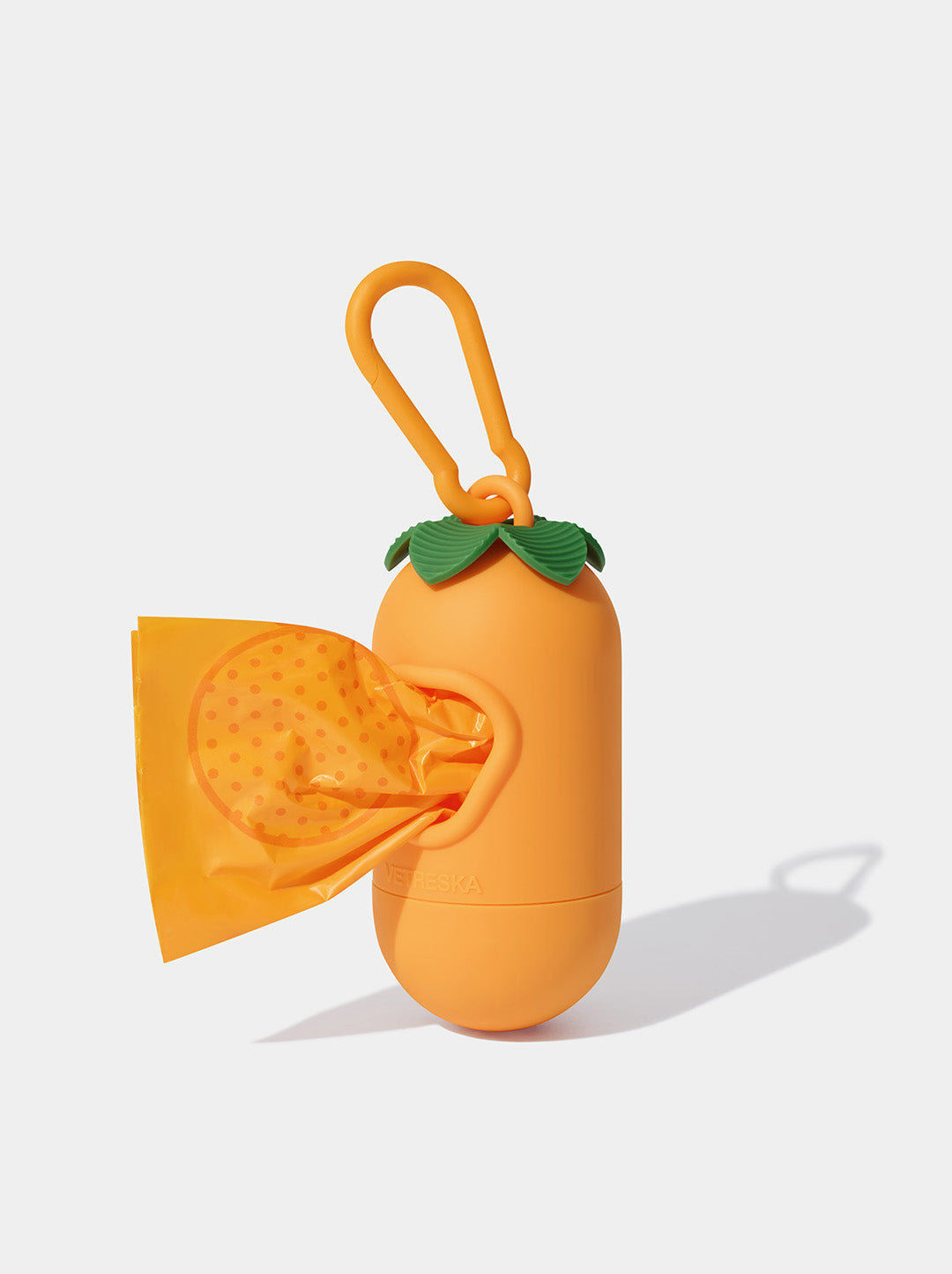 VETRESKA Tangerine Pet Poop Bags & Dispenser Set 