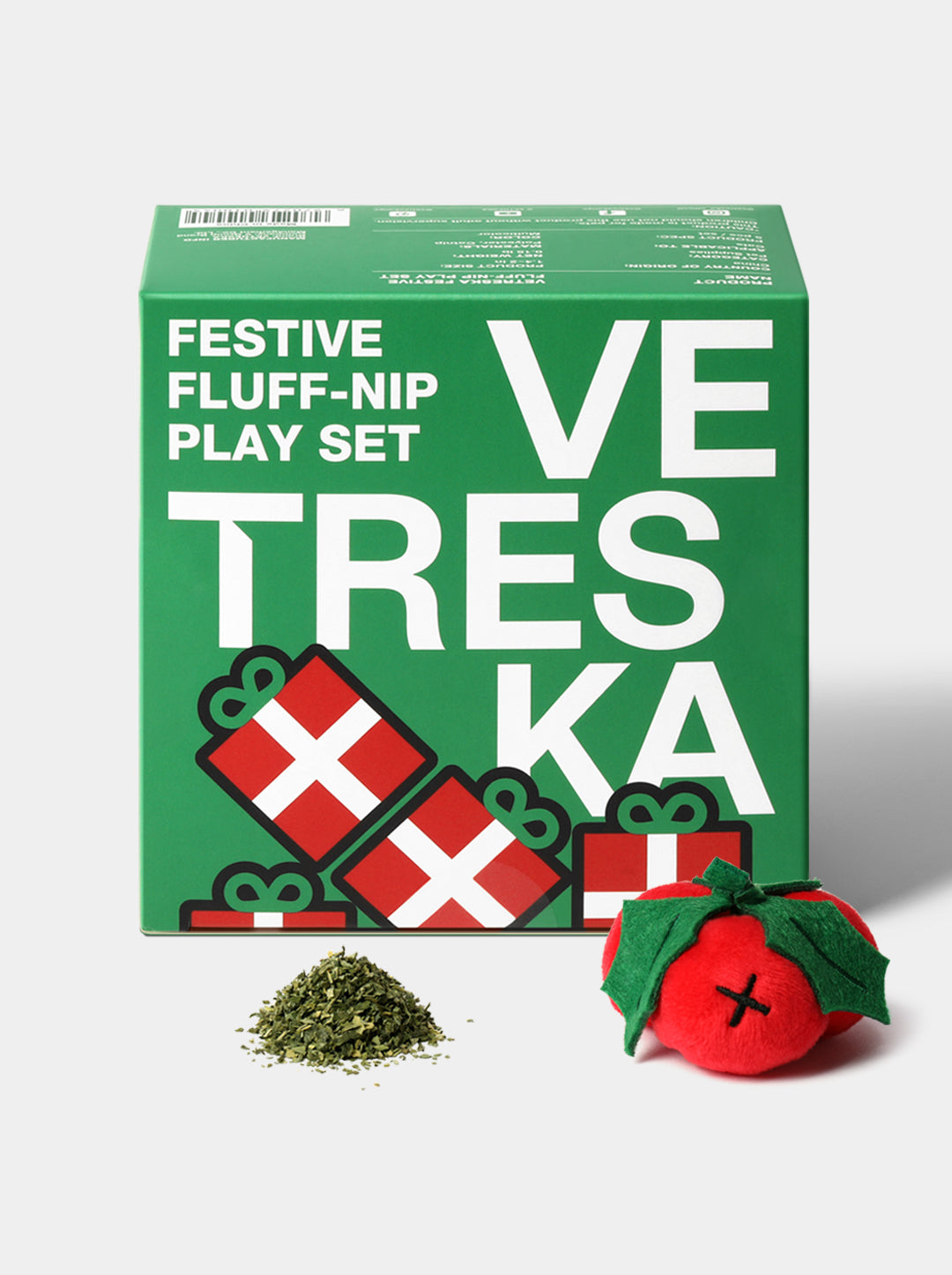 Festive Feline Retreat: Santa Paws Cushion & Festive Fluff-Nip Play Set