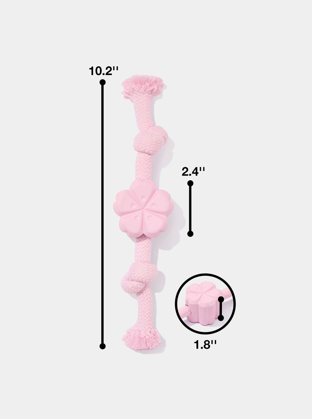 Playful Charm Knot Rope Toy (Cherry Blossom)